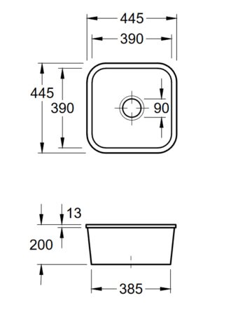 VILLEROY & BOCH VILLEROY & BOCH - Keramický drez Villeroy & Boch podstavný Cisterna 50, 670301RW, Stone White 670301RW