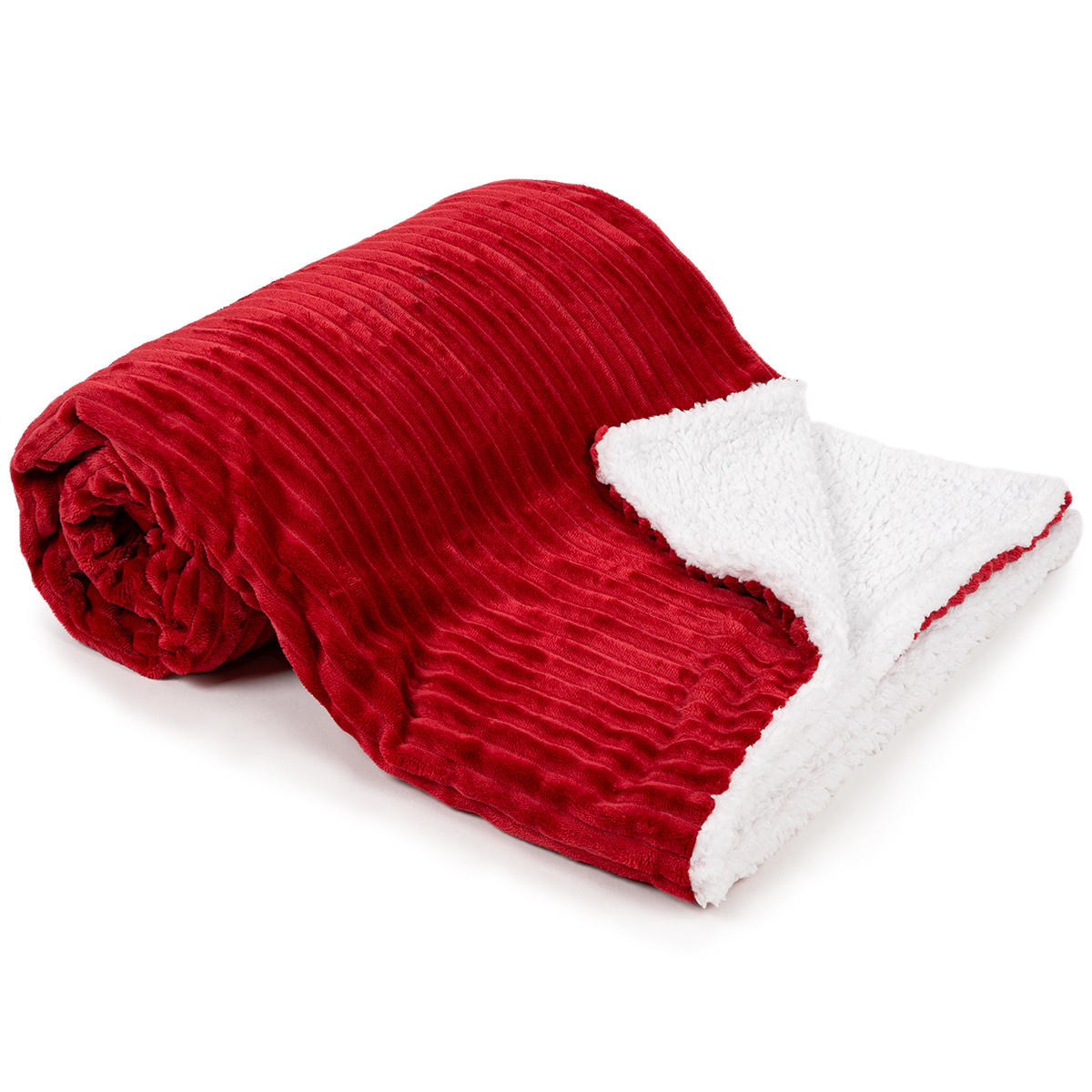 4Home Baránková deka Stripe vínová, 150 x 200 cm 4Home Baránková deka Stripe vínová, 150 x 200 cm