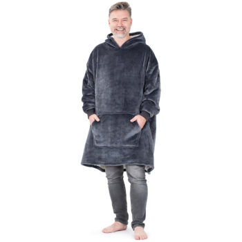 4Home Baránková mikina mikroplyš Antracit, uni L - pánske