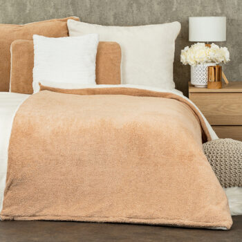 4Home Baránkové obliečky Teddy béžová, 140 x 200 cm, 70 x 90 cm