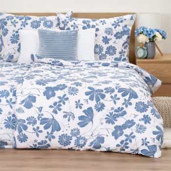 4Home Bavlnené obliečky Blue Meadow, 140 x 200 cm, 70 x 90 cm