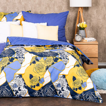 4Home Bavlnené obliečky Blue rose, 140 x 220 cm, 70 x 90 cm