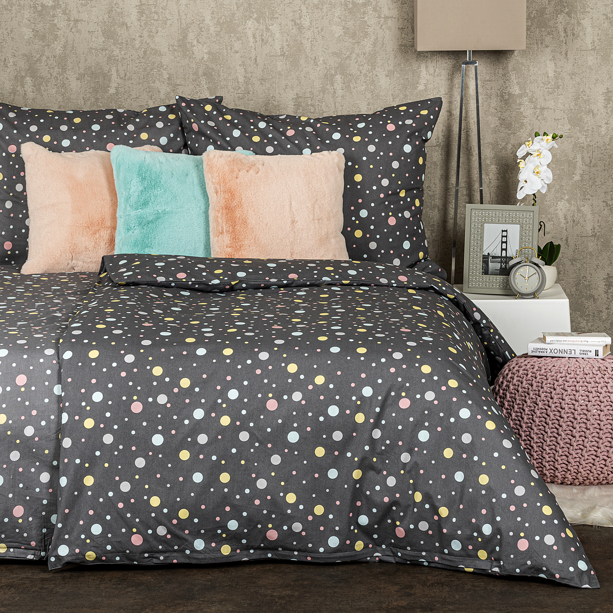 4Home Bavlnené obliečky Bodky pastel, 140 x 200 cm, 70 x 90 cm 4Home Bavlnené obliečky Bodky pastel, 140 x 200 cm, 70 x 90 cm