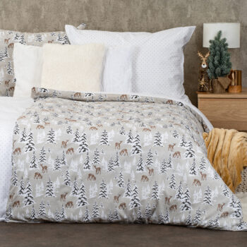 4Home Bavlnené obliečky Christmas forest, 140 x 220 cm, 70 x 90 cm