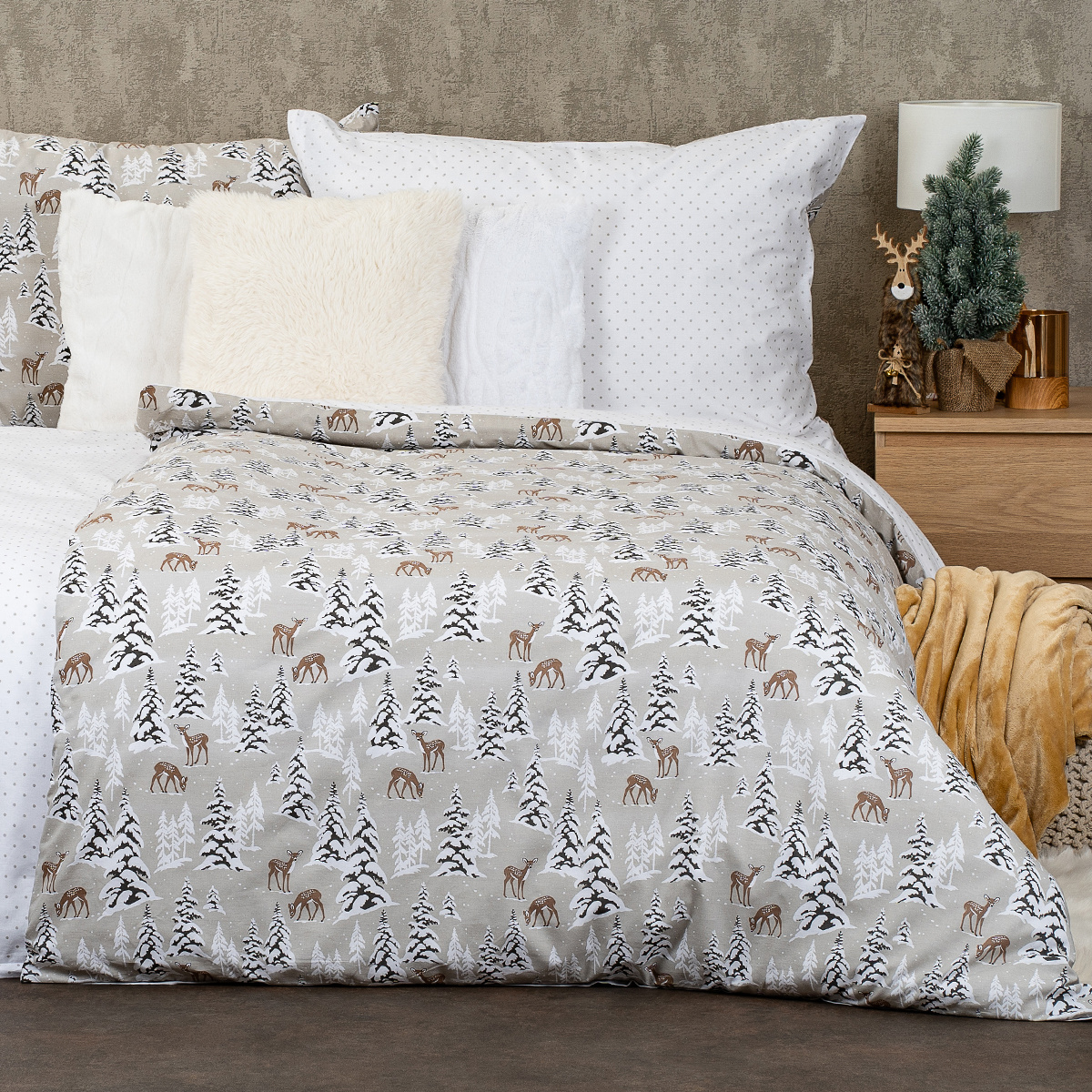 4Home Bavlnené obliečky Christmas forest, 140 x 220 cm, 70 x 90 cm 4Home Bavlnené obliečky Christmas forest, 140 x 220 cm, 70 x 90 cm