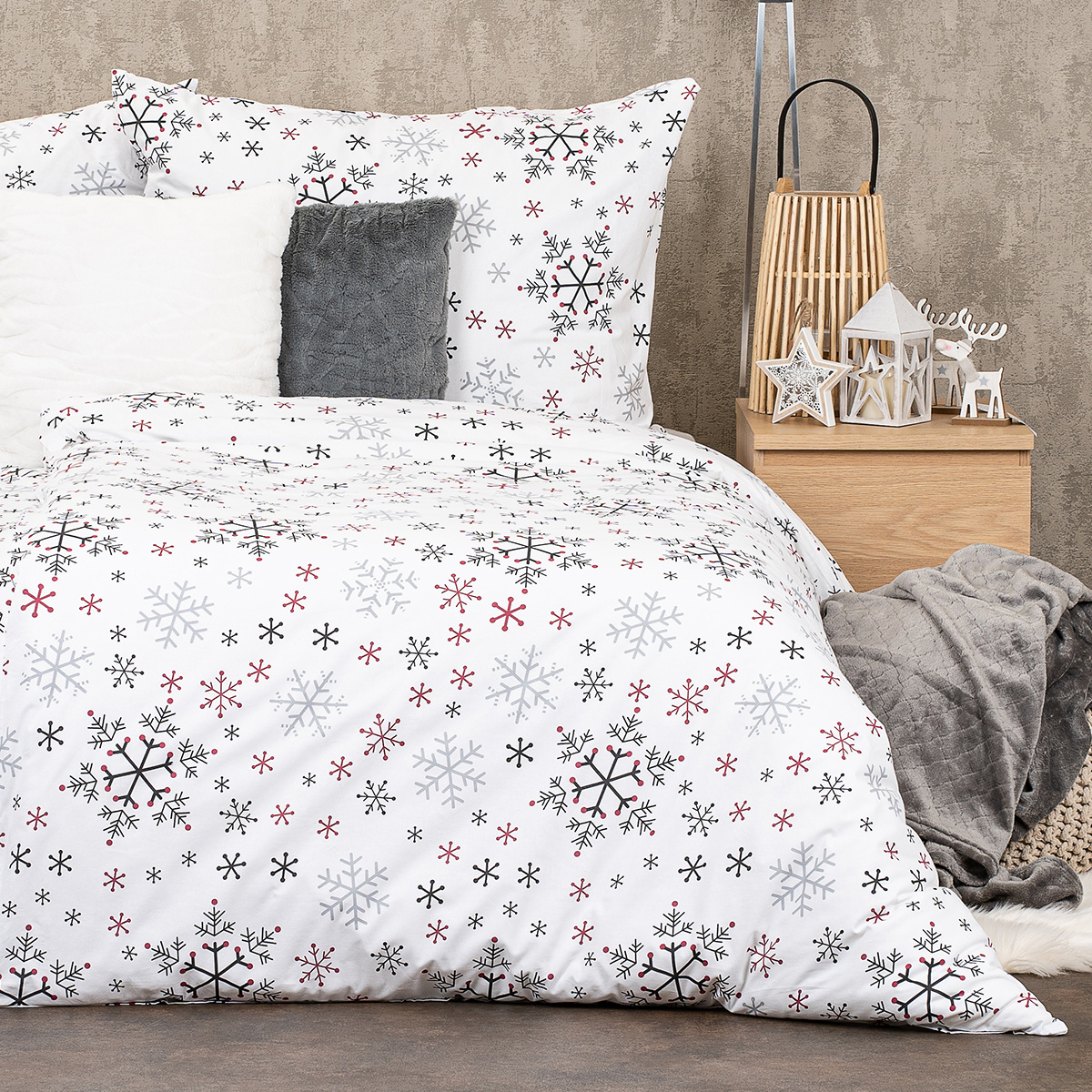 4Home Bavlnené obliečky Snowflakes, 140 x 220 cm, 70 x 90 cm 4Home Bavlnené obliečky Snowflakes, 140 x 220 cm, 70 x 90 cm