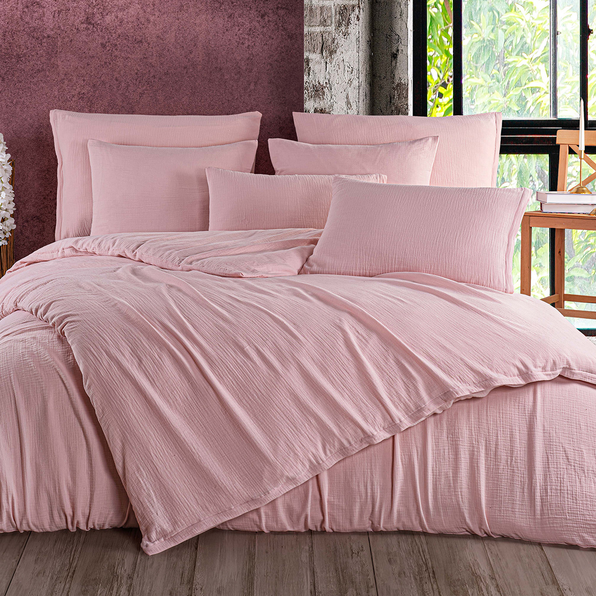 4Home Mušelínové obliečky Rosa, 140 x 200 cm, 70 x 90 cm, 140 x 200 cm, 70 x 90 cm 4Home Mušelínové obliečky Rosa, 140 x 200 cm, 70 x 90 cm, 140 x 200 cm, 70 x 90 cm