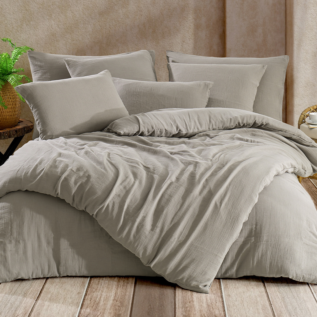 4Home Mušelínové obliečky Sand, 220 x 200 cm, 2 ks 70 x 90 cm 4Home Mušelínové obliečky Sand, 220 x 200 cm, 2 ks 70 x 90 cm