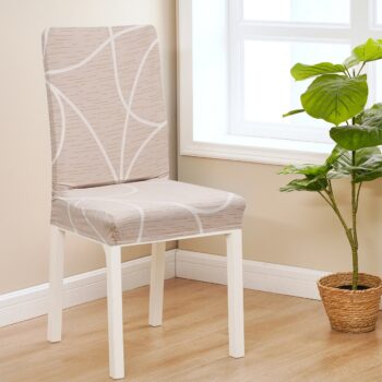 4Home Napínací poťah na stoličku Abstract béžová, 45-50 cm, súprava 2 ks