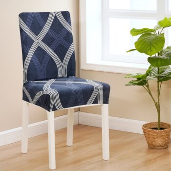 4Home Napínací poťah na stoličku Elegant modrá, 45-50 cm, súprava 2 ks