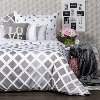4Home Obliečky Geometric sivá micro, 140 x 200 cm, 70 x 90 cm