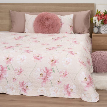 4Home Prehoz na posteľ Pink romance, 220 x 240 cm + 2x 40 x 40 cm