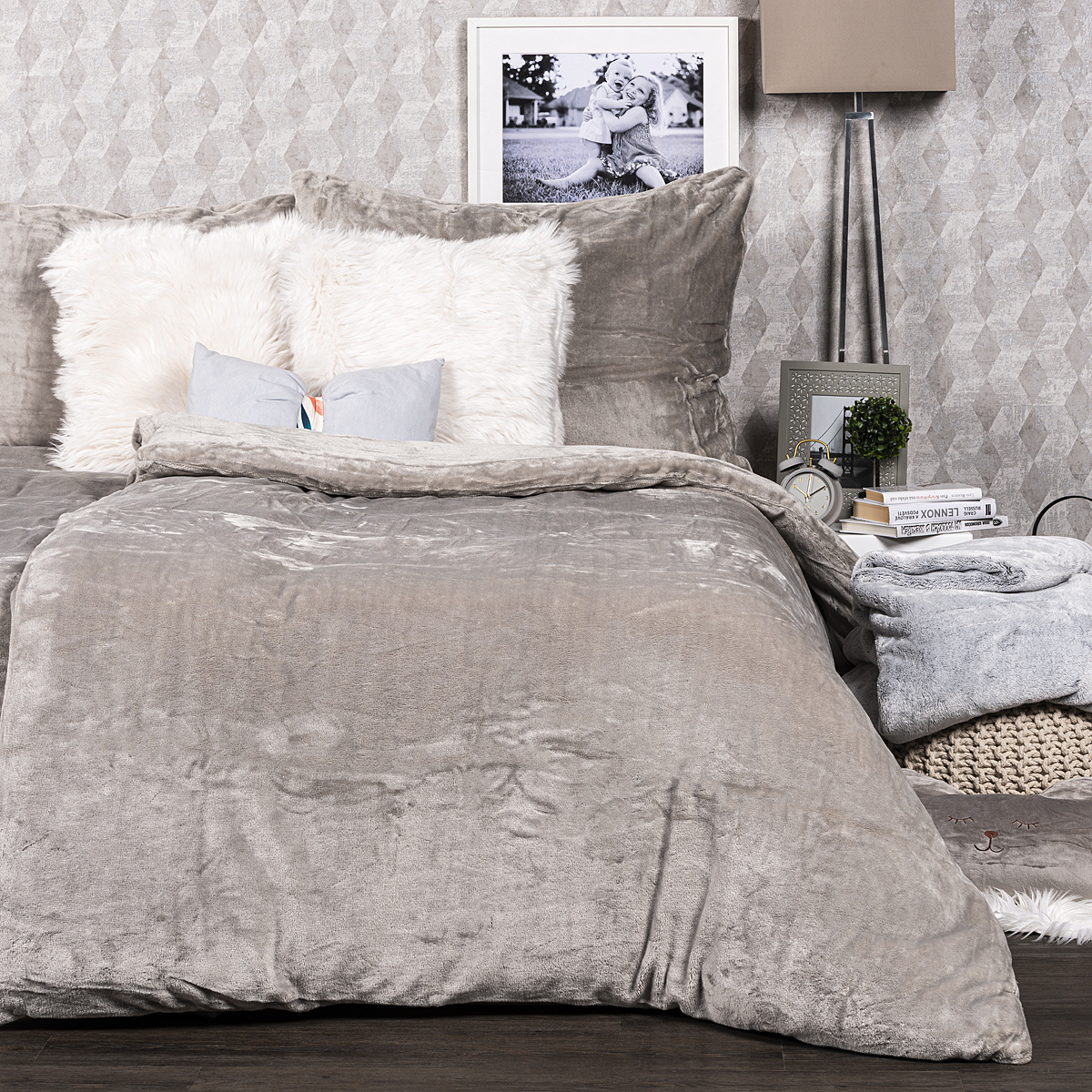 4home obliečky mikroflanel sivá, 140 x 220 cm, 70 x 90 cm 4home obliečky mikroflanel sivá, 140 x 220 cm, 70 x 90 cm