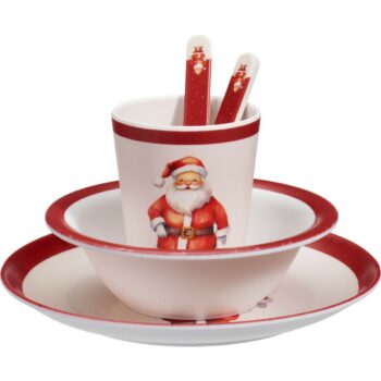 5-dielna detská jedálenská súprava z melamínu Santa