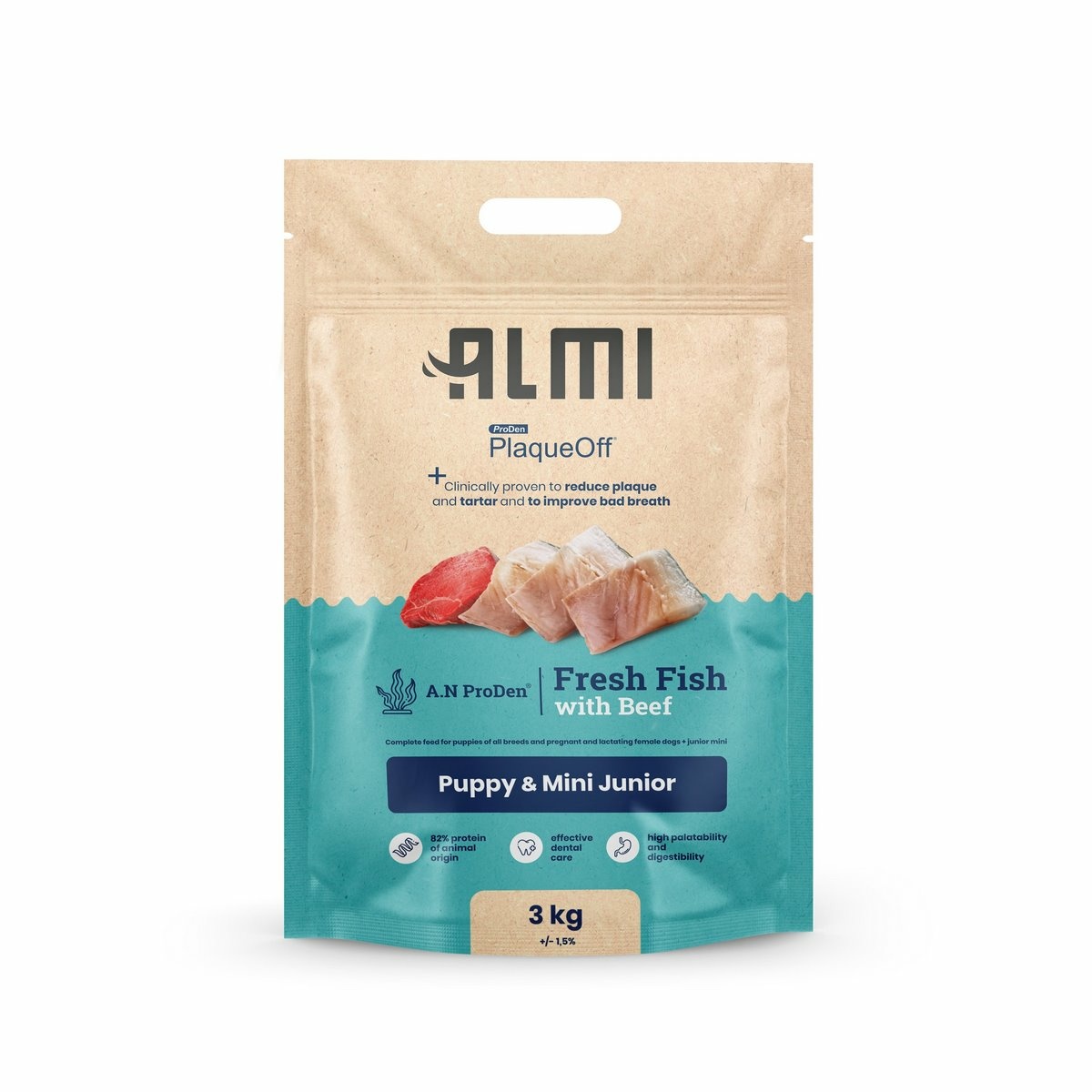 ALMI Puppy & Mini Junior Granule s morskou riasou, 3 kg ALMI Puppy & Mini Junior Granule s morskou riasou, 3 kg