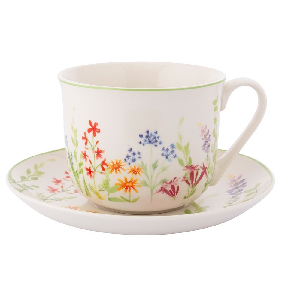 Altom Porcelánová jumbo šálka s podšálkou Nature Awakening 450 ml Altom Porcelánová jumbo šálka s podšálkou Nature Awakening 450 ml