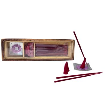 Arome Drevená darčeková súprava vonných tyčiniek, Ruža