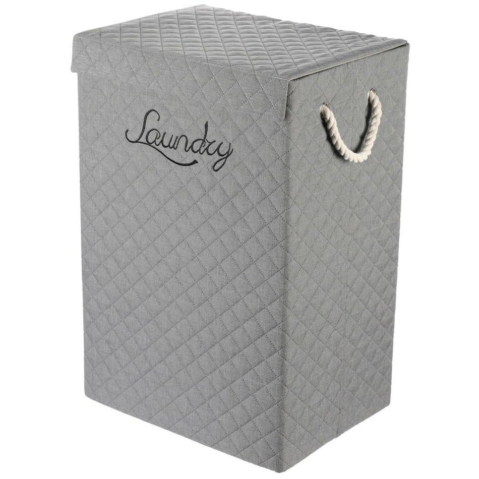 Autronic Látkový kôš s úchytmi a vekom, béžová Autronic Látkový kôš s úchytmi a vekom, béžová