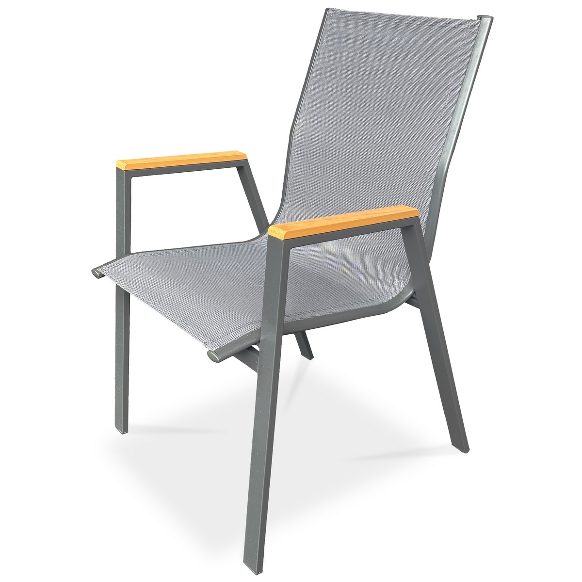 Autronic Záhradná stolička, kov, textil, sivá, AZC-S1050 GREY Autronic Záhradná stolička, kov, textil, sivá, AZC-S1050 GREY