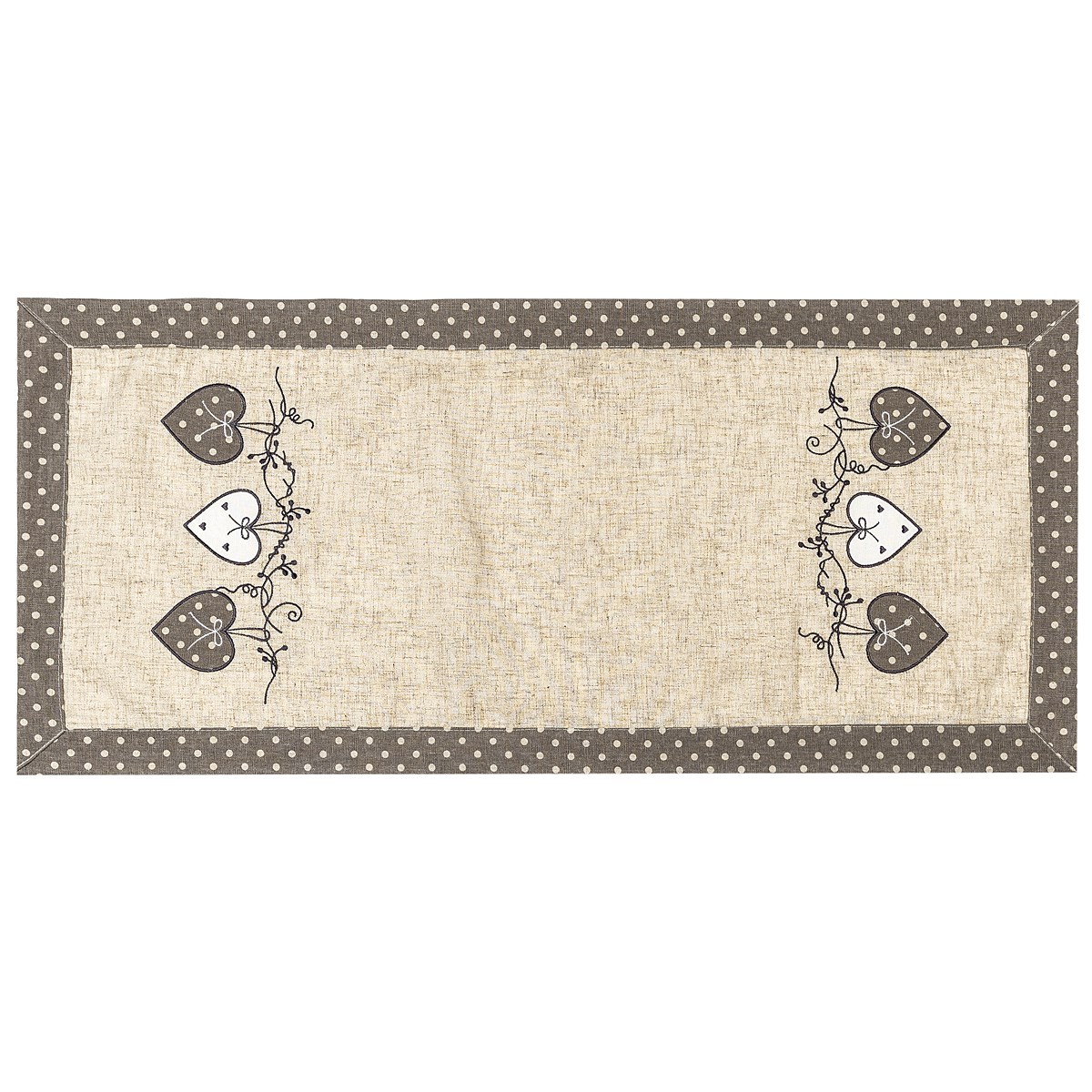 BO-MA Trading Behúň Srdiečka bodka sivá, 40 x 90 cm BO-MA Trading Behúň Srdiečka bodka sivá, 40 x 90 cm