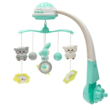 Baby Mix Kolotoč nad postýlku se světelnýmprojektorem, zelená