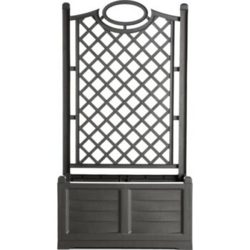 Bama Veľkoobjemový kvetináč s okrasnou opierkou Separe antracit, 80 x 150 x 42,5 cm