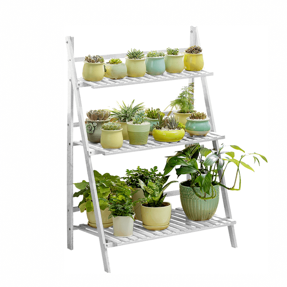 Bambusový stojan na kvetiny Nepel Typ 1 biela, 70 x 40 x 96 cm Bambusový stojan na kvetiny Nepel Typ 1 biela, 70 x 40 x 96 cm