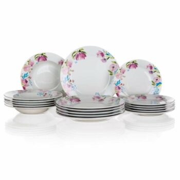 Banquet 18-dielna jedálenská súprava Pink Flowers