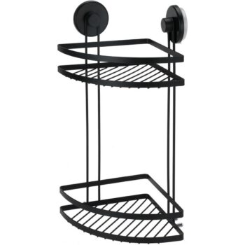 Bathroom Solutions Kúpeľňová rohová polica 2 poschodia 25 x 18 x 37 cm