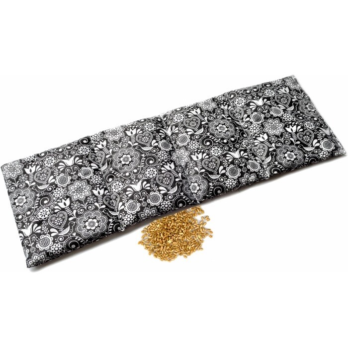 Bedrový nahrievací vankúšik s pšenicou, čiernobiela Bedrový nahrievací vankúšik s pšenicou, čiernobiela