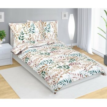 Bellatex Bavlnené posteľná bielizeň Větvičkabéžová, 140 x 200 cm, 70 x 90 cm, 140 x 200 cm, 70 x 90 cm