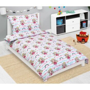 Bellatex Detské bavlnené obliečky Junior Princezná ružová, 140 x 200, 70 x 90 cm