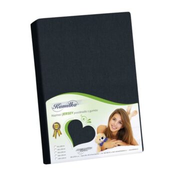 Bellatex Jersey plachta na posteľ čierna, 120 x200 cm