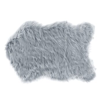 Bellatex Kožušina umelá - koberec sivá, 60 x 90 cm