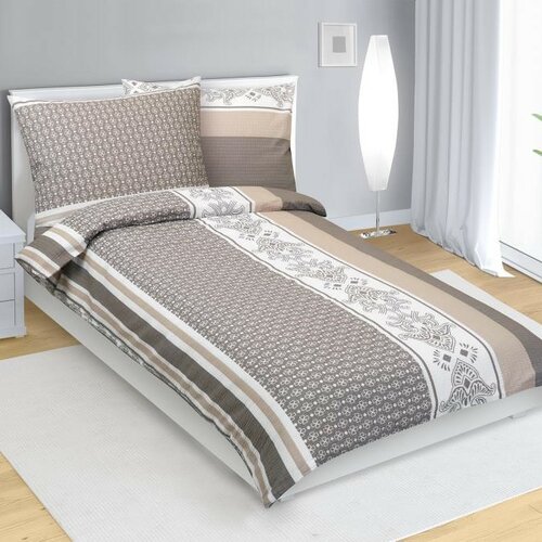 Bellatex Krepové obliečky Ornament kávová, 140 x 200 cm, 70 x 90 cm Bellatex Krepové obliečky Ornament kávová, 140 x 200 cm, 70 x 90 cm