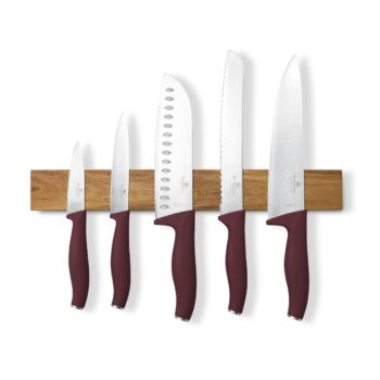 BerlingerHaus Súprava nožov s agátovým magnetickým držiakom Leonardo, 6 ks