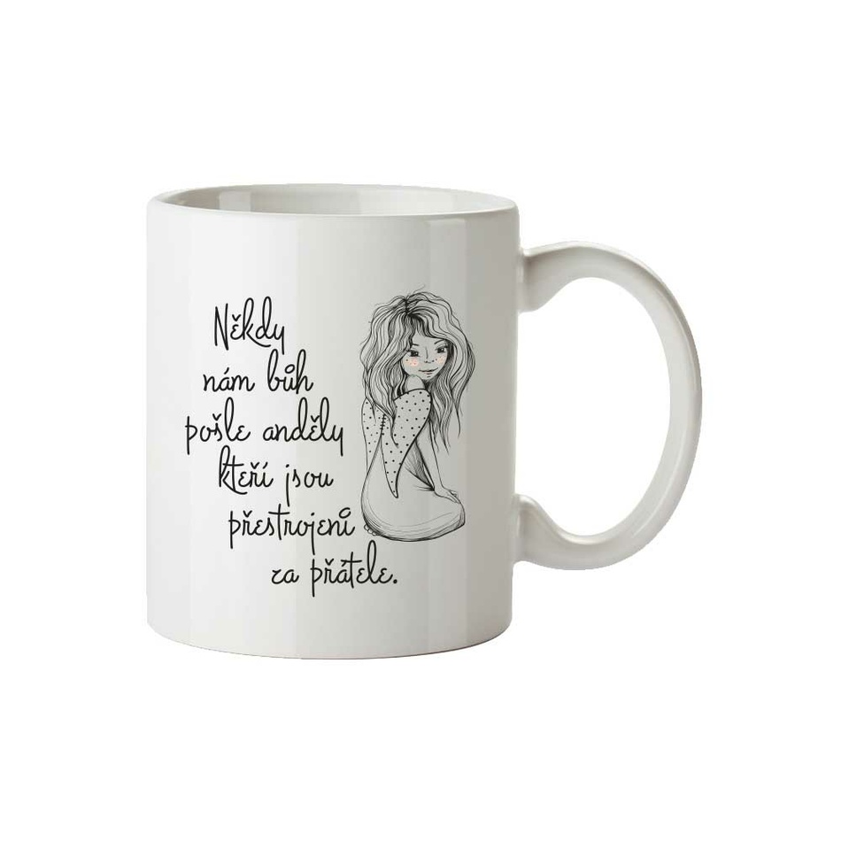 Bohemia Gifts Keramický hrnček - Anjeli a priatelia, 350 ml Bohemia Gifts Keramický hrnček - Anjeli a priatelia, 350 ml