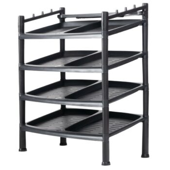 Botník 4 poschodia Black 52 x 34 x 67 cm