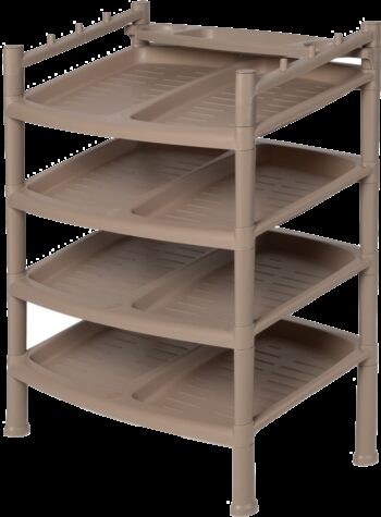 Botník 4 poschodia Brown 52 x 34 x 67 cm