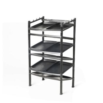 Botník 6 poschodí Black 52 x 34 x 91 cm