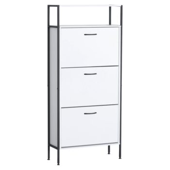 Botník TREDIS, 3 poschodia, biela