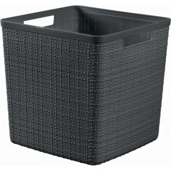 CURVER JUTE 17L Košík kocka 28 x 28 x 27 cm, tmavo sivý 01906-G44