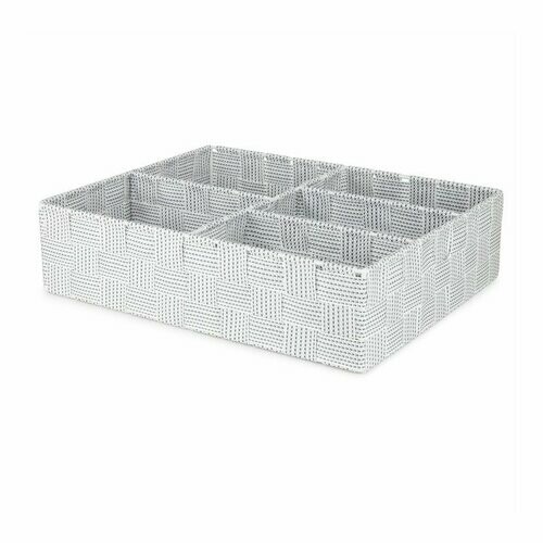 Compactor Organizér na bielizeň a doplnky Toronto, 5 priehradok, bielo-sivá Compactor Organizér na bielizeň a doplnky Toronto, 5 priehradok, bielo-sivá