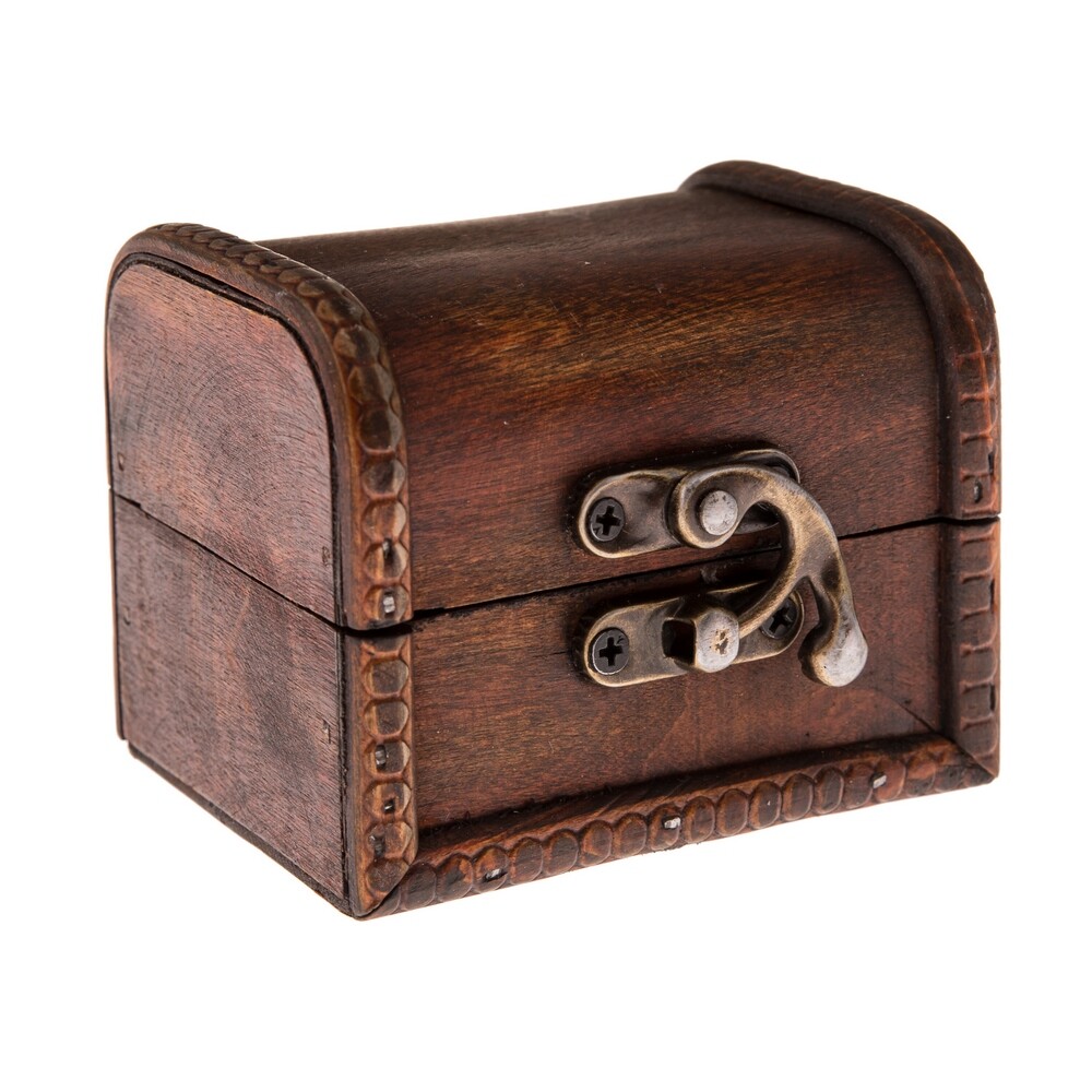 Drevená truhlička Nostalgia, 8 x 5,5 x 6,5 cm Drevená truhlička Nostalgia, 8 x 5,5 x 6,5 cm