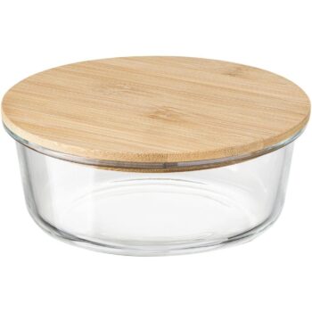 Florina Sklenená dóza s bambusovým vekom Clavato, 640 ml, L