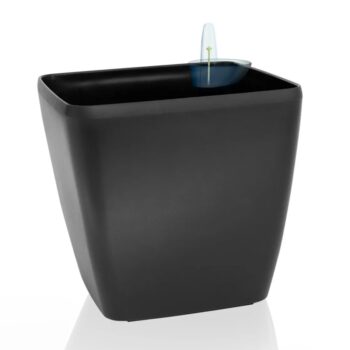 Flower Lover Samozavlažovací kvetináč Quadrato matt čierna, 22 cm, 22 cm