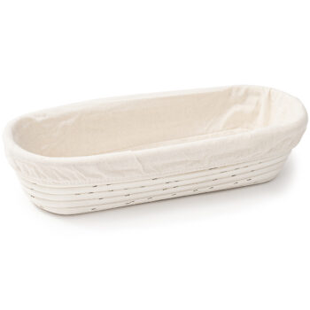 HOME ELEMENTS Ošatka oválna s látkovou vložkou, 35 x 14 cm x 7,5 cm