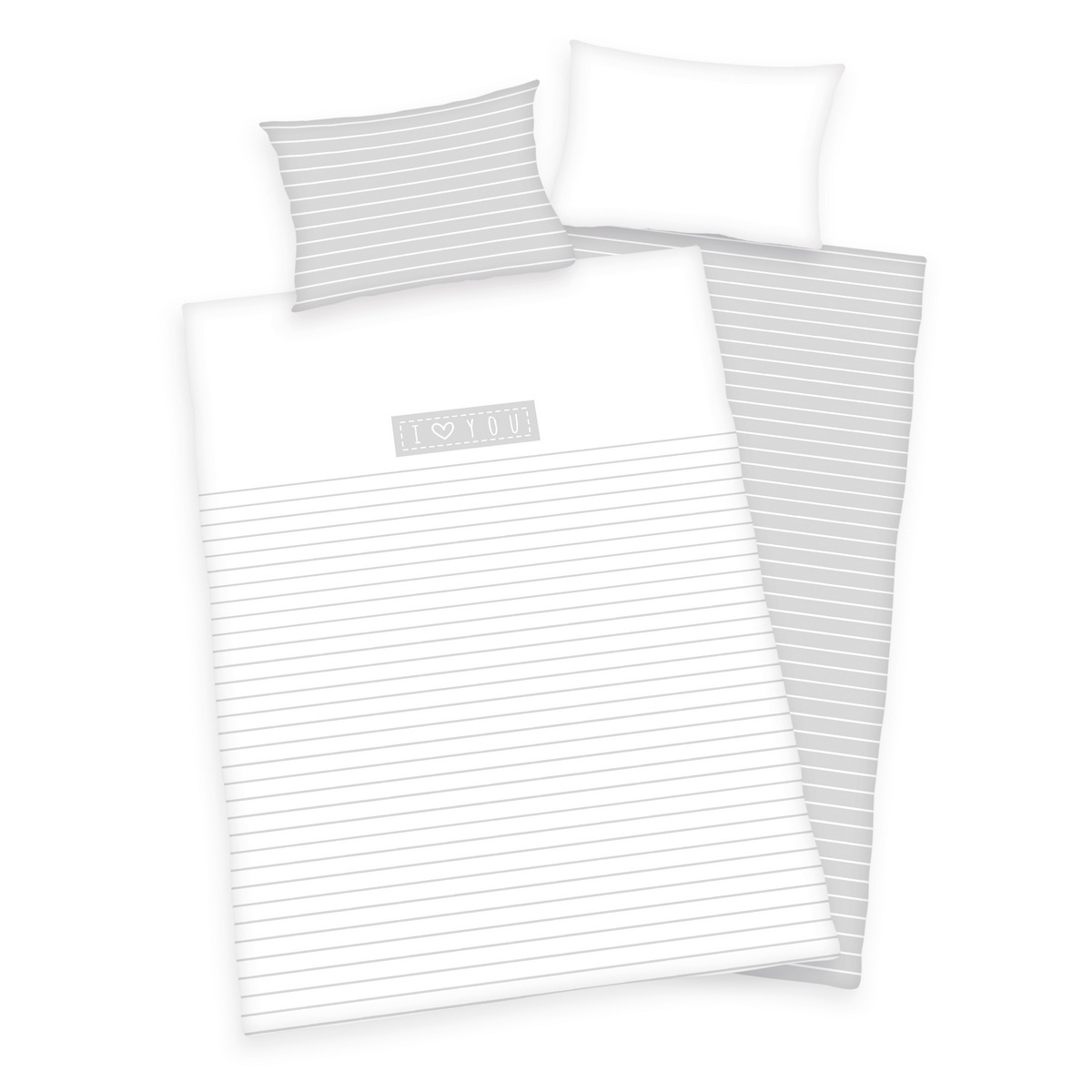 Herding Detské bavlnené obliečky do postieľky I love you, 100 x 135 cm, 40 x 60 cm Herding Detské bavlnené obliečky do postieľky I love you, 100 x 135 cm, 40 x 60 cm