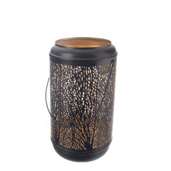 InDecor Kovový svietnik Tree čierna, 13 x 23 cm, S