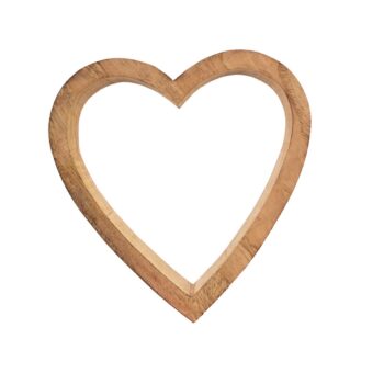 InDecor Srdce z mangového dreva, 20 x 3,5 x 20 cm, L